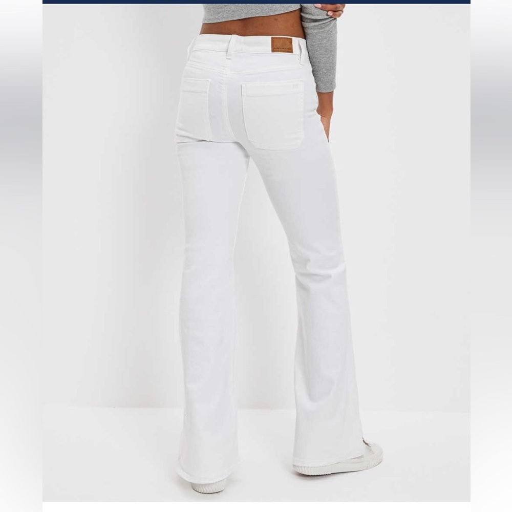 NWT American Eagle Women’s 6 X-Short Festival Flare White Jeans - Picture 2 of 9